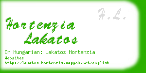 hortenzia lakatos business card